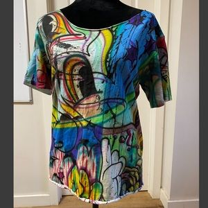 Hand painted Graffiti shirt